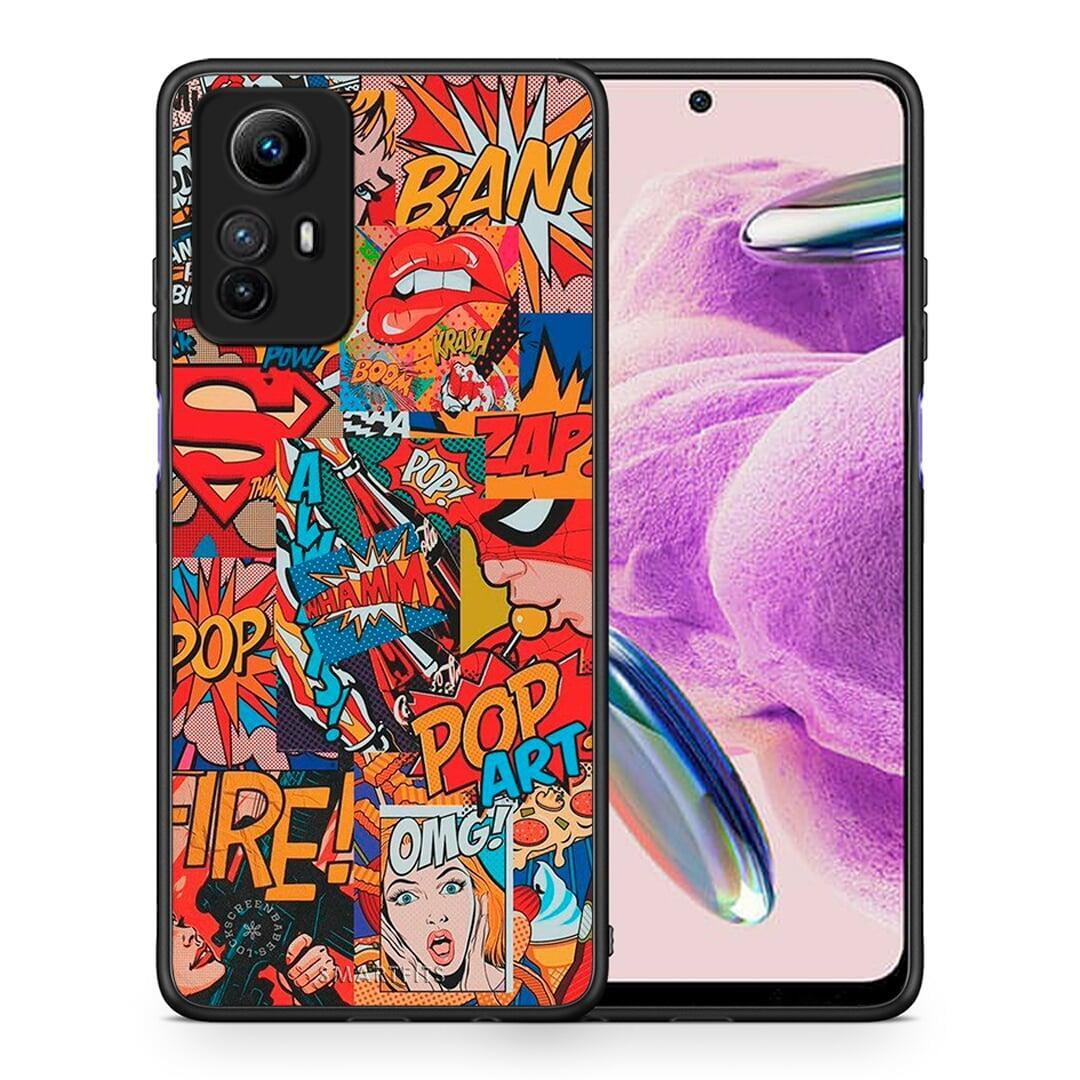 Θήκη Xiaomi Redmi Note 12S / Redmi K60 Pro PopArt OMG από τη Smartfits με σχέδιο στο πίσω μέρος και μαύρο περίβλημα | Xiaomi Redmi Note 12S / Redmi K60 Pro PopArt OMG Case with Colorful Back and Black Bezels