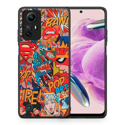 Θήκη Xiaomi Redmi Note 12S / Redmi K60 Pro PopArt OMG από τη Smartfits με σχέδιο στο πίσω μέρος και μαύρο περίβλημα | Xiaomi Redmi Note 12S / Redmi K60 Pro PopArt OMG Case with Colorful Back and Black Bezels