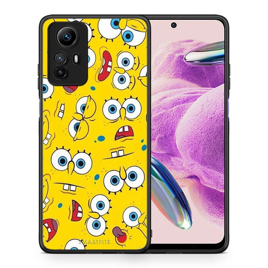 Θήκη Xiaomi Redmi Note 12S / Redmi K60 Pro PopArt Sponge από τη Smartfits με σχέδιο στο πίσω μέρος και μαύρο περίβλημα | Xiaomi Redmi Note 12S / Redmi K60 Pro PopArt Sponge Case with Colorful Back and Black Bezels
