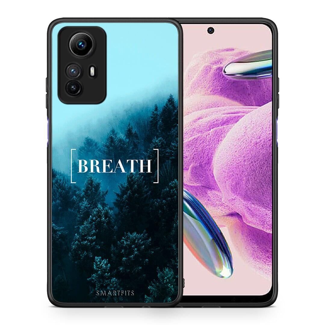 Θήκη Xiaomi Redmi Note 12S / Redmi K60 Pro Quote Breath από τη Smartfits με σχέδιο στο πίσω μέρος και μαύρο περίβλημα | Xiaomi Redmi Note 12S / Redmi K60 Pro Quote Breath Case with Colorful Back and Black Bezels