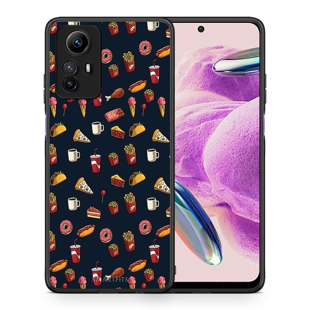 Θήκη Xiaomi Redmi Note 12S / Redmi K60 Pro Random Hungry από τη Smartfits με σχέδιο στο πίσω μέρος και μαύρο περίβλημα | Xiaomi Redmi Note 12S / Redmi K60 Pro Random Hungry Case with Colorful Back and Black Bezels