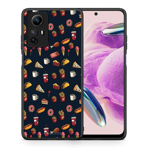Θήκη Xiaomi Redmi Note 12S / Redmi K60 Pro Random Hungry από τη Smartfits με σχέδιο στο πίσω μέρος και μαύρο περίβλημα | Xiaomi Redmi Note 12S / Redmi K60 Pro Random Hungry Case with Colorful Back and Black Bezels