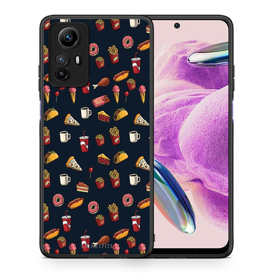Θήκη Xiaomi Redmi Note 12S / Redmi K60 Pro Random Hungry από τη Smartfits με σχέδιο στο πίσω μέρος και μαύρο περίβλημα | Xiaomi Redmi Note 12S / Redmi K60 Pro Random Hungry Case with Colorful Back and Black Bezels