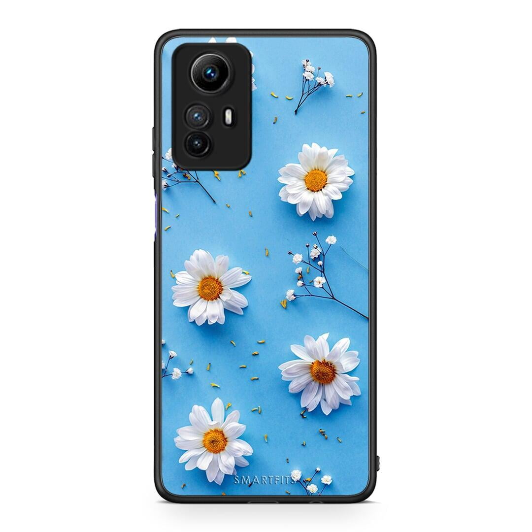 Θήκη Xiaomi Redmi Note 12S / Redmi K60 Pro Real Daisies από τη Smartfits με σχέδιο στο πίσω μέρος και μαύρο περίβλημα | Xiaomi Redmi Note 12S / Redmi K60 Pro Real Daisies Case with Colorful Back and Black Bezels