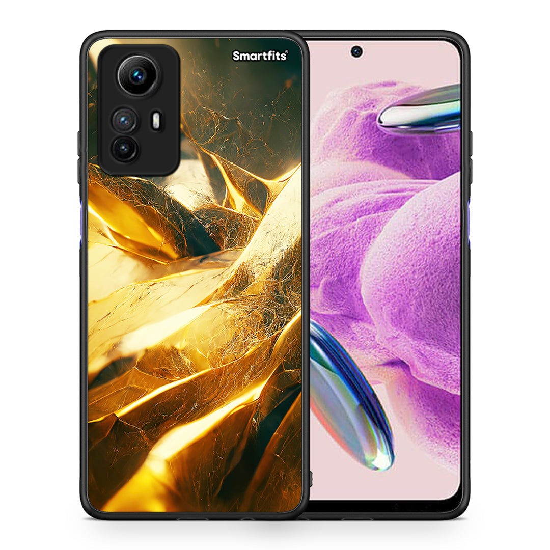 Θήκη Xiaomi Redmi Note 12S / Redmi K60 Pro Real Gold από τη Smartfits με σχέδιο στο πίσω μέρος και μαύρο περίβλημα | Xiaomi Redmi Note 12S / Redmi K60 Pro Real Gold Case with Colorful Back and Black Bezels