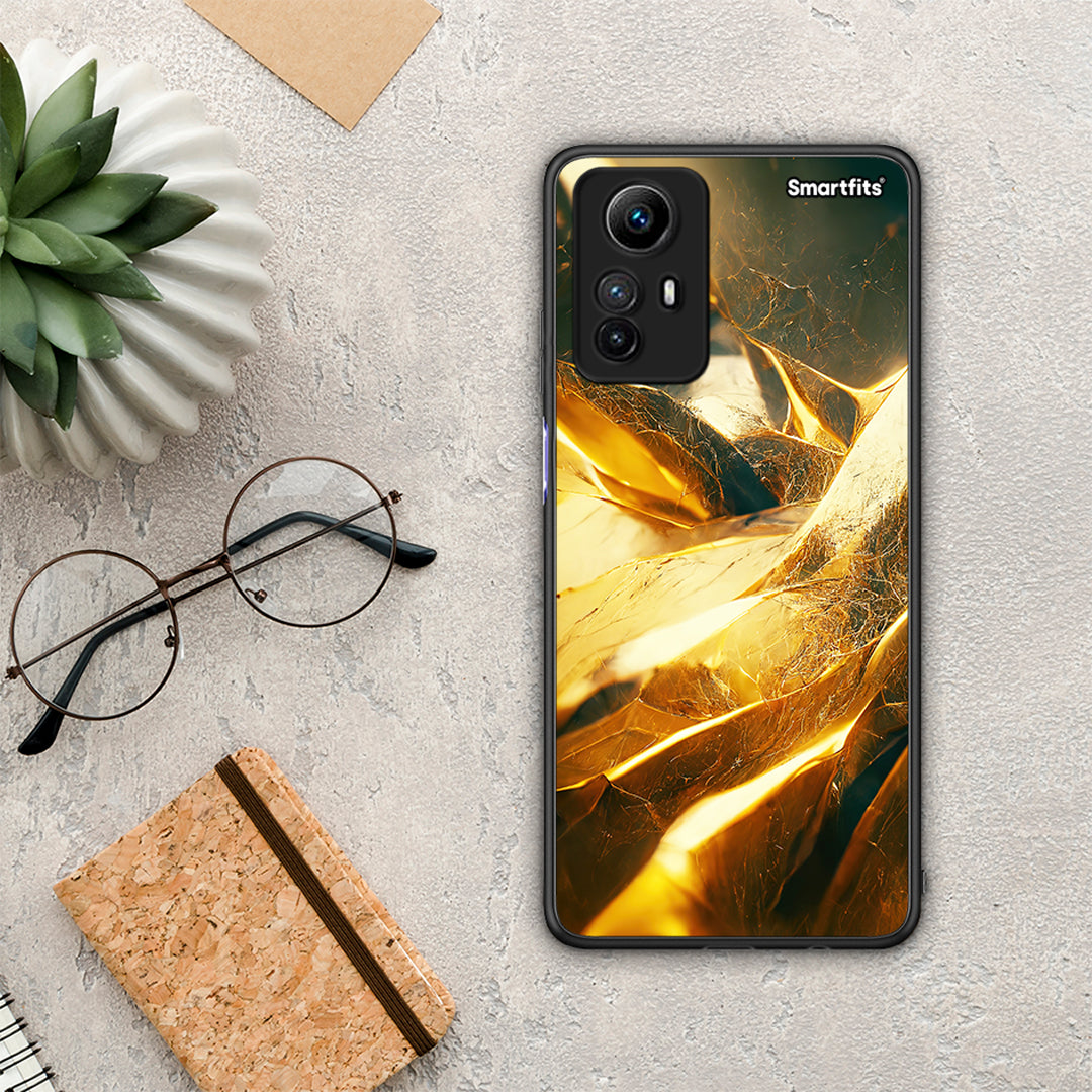Θήκη Xiaomi Redmi Note 12S / Redmi K60 Pro Real Gold από τη Smartfits με σχέδιο στο πίσω μέρος και μαύρο περίβλημα | Xiaomi Redmi Note 12S / Redmi K60 Pro Real Gold Case with Colorful Back and Black Bezels