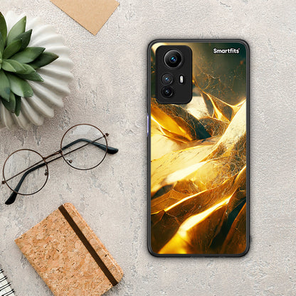 Θήκη Xiaomi Redmi Note 12S / Redmi K60 Pro Real Gold από τη Smartfits με σχέδιο στο πίσω μέρος και μαύρο περίβλημα | Xiaomi Redmi Note 12S / Redmi K60 Pro Real Gold Case with Colorful Back and Black Bezels