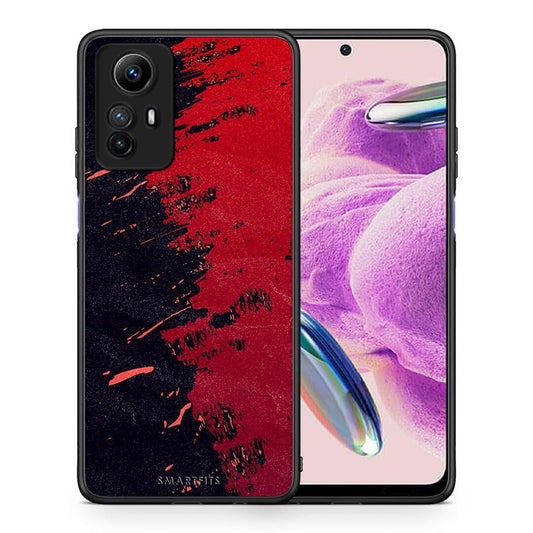 Θήκη Xiaomi Redmi Note 12S / Redmi K60 Pro Red Paint από τη Smartfits με σχέδιο στο πίσω μέρος και μαύρο περίβλημα | Xiaomi Redmi Note 12S / Redmi K60 Pro Red Paint Case with Colorful Back and Black Bezels