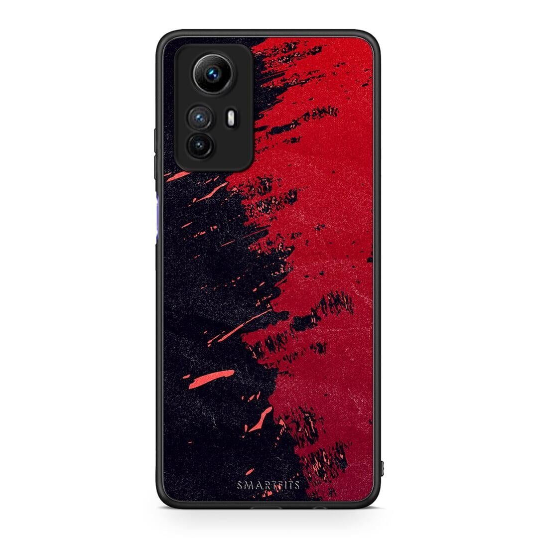 Θήκη Xiaomi Redmi Note 12S / Redmi K60 Pro Red Paint από τη Smartfits με σχέδιο στο πίσω μέρος και μαύρο περίβλημα | Xiaomi Redmi Note 12S / Redmi K60 Pro Red Paint Case with Colorful Back and Black Bezels