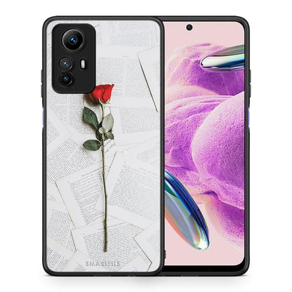 Θήκη Xiaomi Redmi Note 12S / Redmi K60 Pro Red Rose από τη Smartfits με σχέδιο στο πίσω μέρος και μαύρο περίβλημα | Xiaomi Redmi Note 12S / Redmi K60 Pro Red Rose Case with Colorful Back and Black Bezels