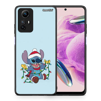 Θήκη Xiaomi Redmi Note 12S / Redmi K60 Pro Santa Stich από τη Smartfits με σχέδιο στο πίσω μέρος και μαύρο περίβλημα | Xiaomi Redmi Note 12S / Redmi K60 Pro Santa Stich Case with Colorful Back and Black Bezels