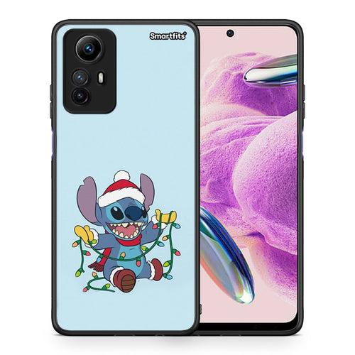 Θήκη Xiaomi Redmi Note 12S / Redmi K60 Pro Santa Stich από τη Smartfits με σχέδιο στο πίσω μέρος και μαύρο περίβλημα | Xiaomi Redmi Note 12S / Redmi K60 Pro Santa Stich Case with Colorful Back and Black Bezels