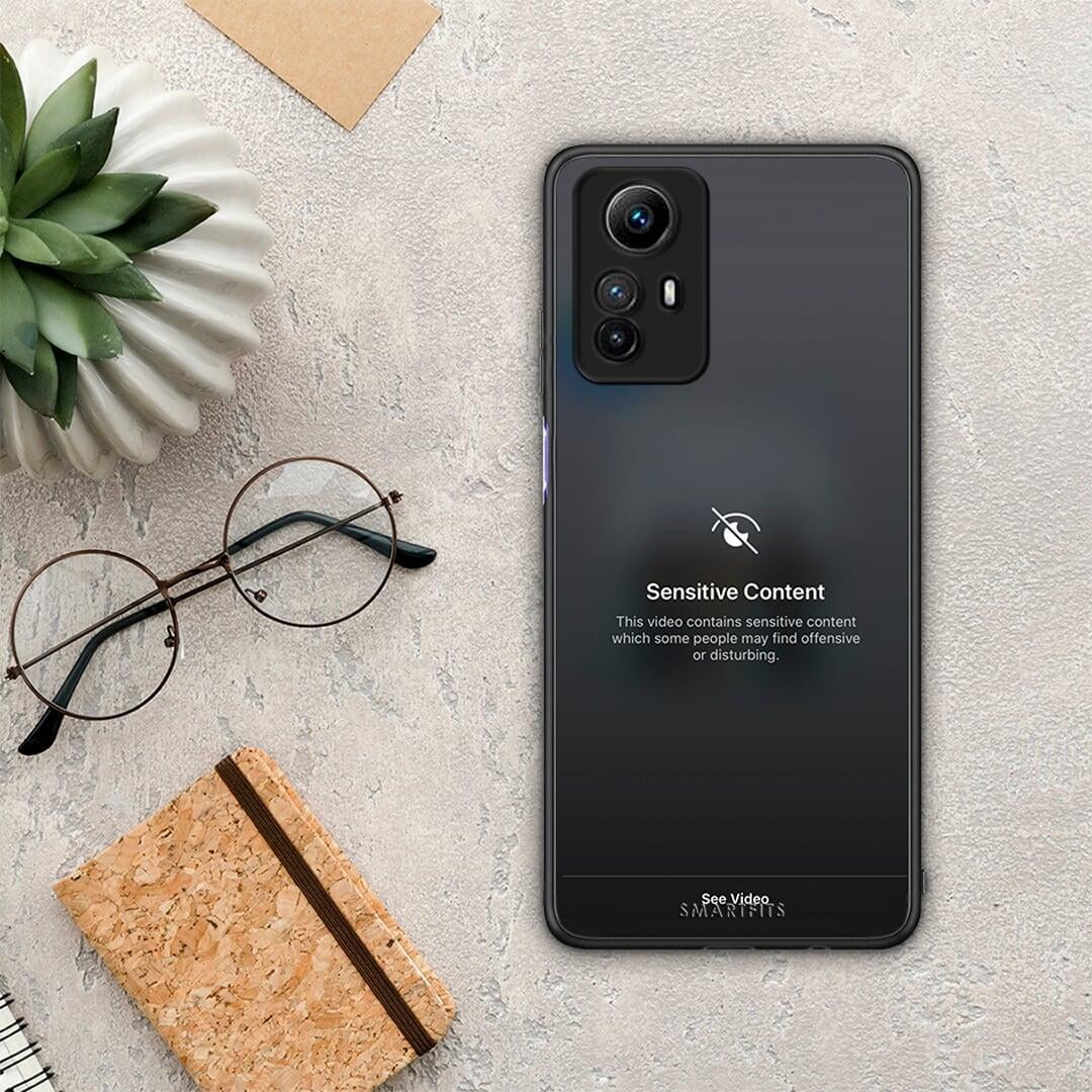 Θήκη Xiaomi Redmi Note 12S / Redmi K60 Pro Sensitive Content από τη Smartfits με σχέδιο στο πίσω μέρος και μαύρο περίβλημα | Xiaomi Redmi Note 12S / Redmi K60 Pro Sensitive Content Case with Colorful Back and Black Bezels
