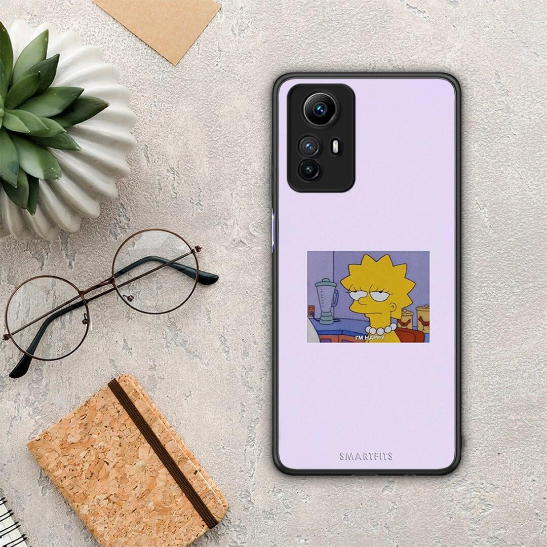 Θήκη Xiaomi Redmi Note 12S / Redmi K60 Pro So Happy από τη Smartfits με σχέδιο στο πίσω μέρος και μαύρο περίβλημα | Xiaomi Redmi Note 12S / Redmi K60 Pro So Happy Case with Colorful Back and Black Bezels