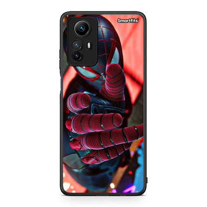 Θήκη Xiaomi Redmi Note 12S Spider Hand από τη Smartfits με σχέδιο στο πίσω μέρος και μαύρο περίβλημα | Xiaomi Redmi Note 12S Spider Hand Case with Colorful Back and Black Bezels