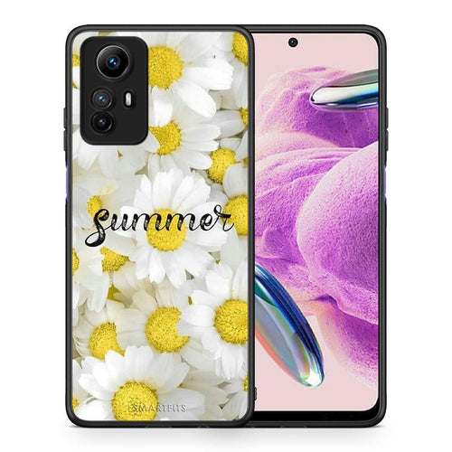Θήκη Xiaomi Redmi Note 12S Summer Daisies από τη Smartfits με σχέδιο στο πίσω μέρος και μαύρο περίβλημα | Xiaomi Redmi Note 12S Summer Daisies Case with Colorful Back and Black Bezels