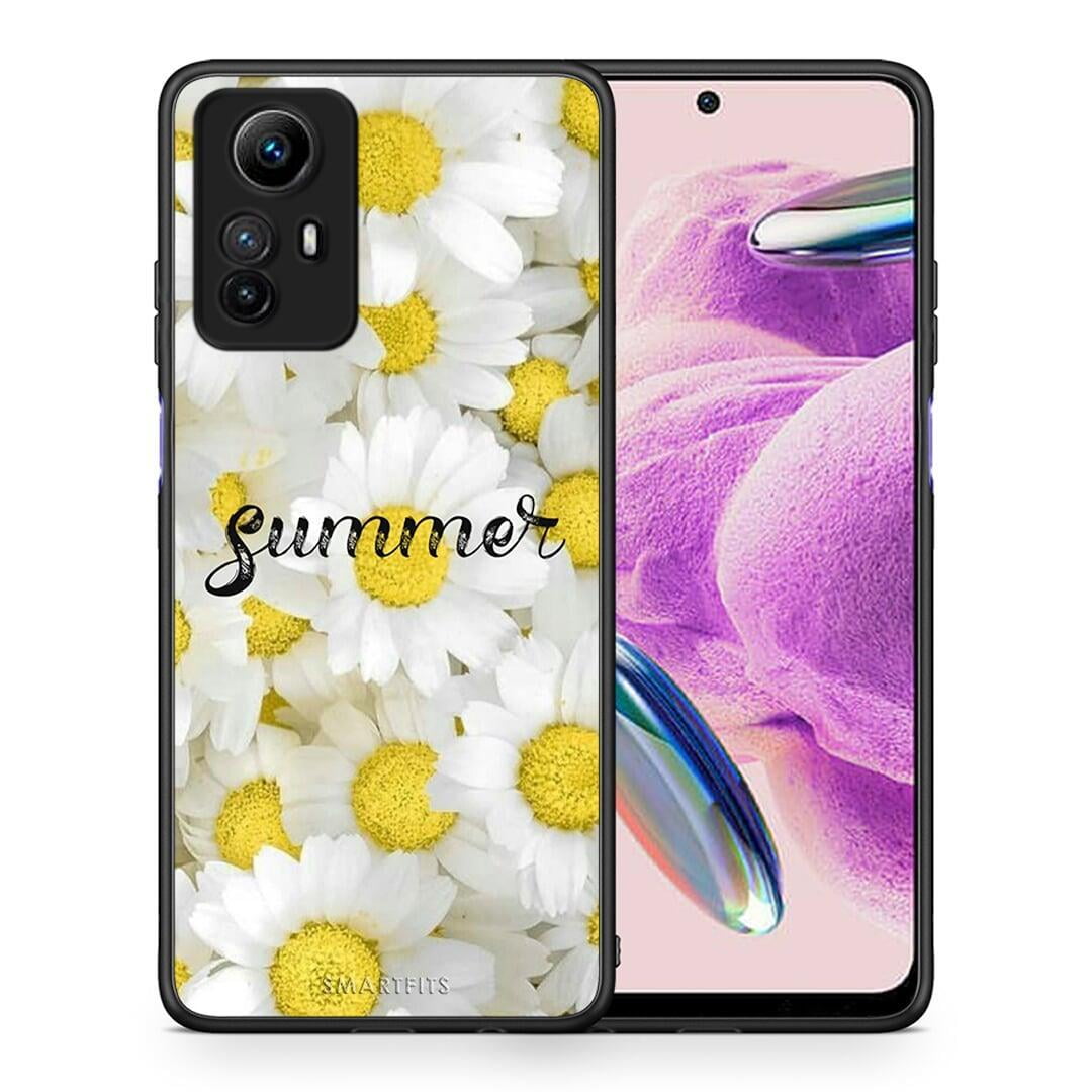 Θήκη Xiaomi Redmi Note 12S Summer Daisies από τη Smartfits με σχέδιο στο πίσω μέρος και μαύρο περίβλημα | Xiaomi Redmi Note 12S Summer Daisies Case with Colorful Back and Black Bezels