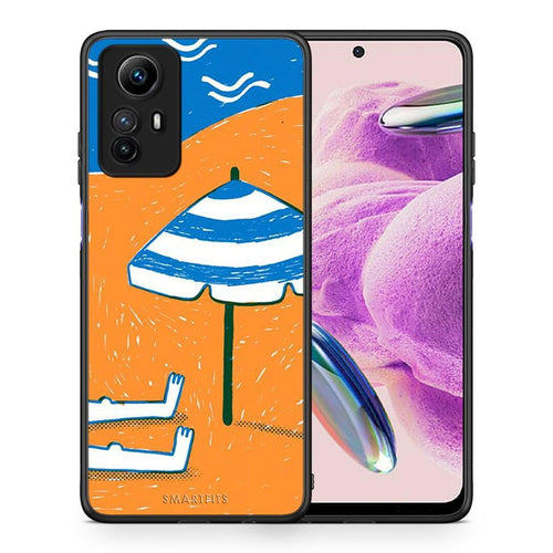 Θήκη Xiaomi Redmi Note 12S Summering από τη Smartfits με σχέδιο στο πίσω μέρος και μαύρο περίβλημα | Xiaomi Redmi Note 12S Summering Case with Colorful Back and Black Bezels