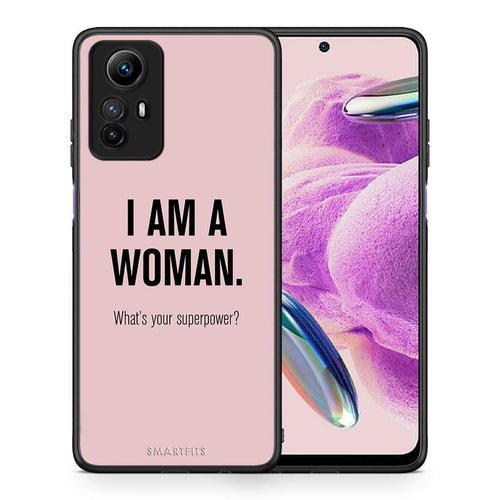 Θήκη Xiaomi Redmi Note 12S / Redmi K60 Pro Superpower Woman από τη Smartfits με σχέδιο στο πίσω μέρος και μαύρο περίβλημα | Xiaomi Redmi Note 12S / Redmi K60 Pro Superpower Woman Case with Colorful Back and Black Bezels