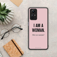 Thumbnail for Θήκη Xiaomi Redmi Note 12S / Redmi K60 Pro Superpower Woman από τη Smartfits με σχέδιο στο πίσω μέρος και μαύρο περίβλημα | Xiaomi Redmi Note 12S / Redmi K60 Pro Superpower Woman Case with Colorful Back and Black Bezels