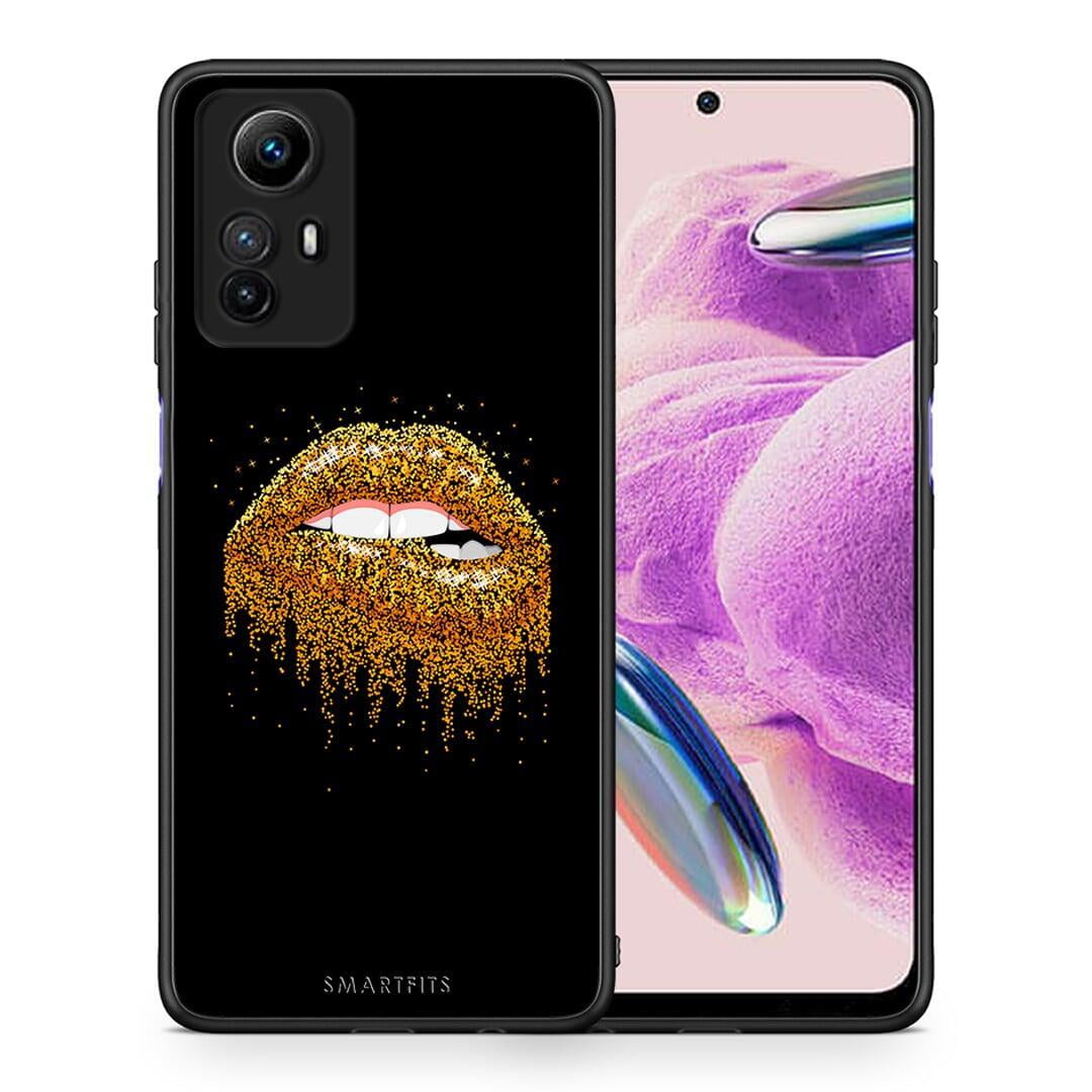 Θήκη Xiaomi Redmi Note 12S / Redmi K60 Pro Valentine Golden από τη Smartfits με σχέδιο στο πίσω μέρος και μαύρο περίβλημα | Xiaomi Redmi Note 12S / Redmi K60 Pro Valentine Golden Case with Colorful Back and Black Bezels