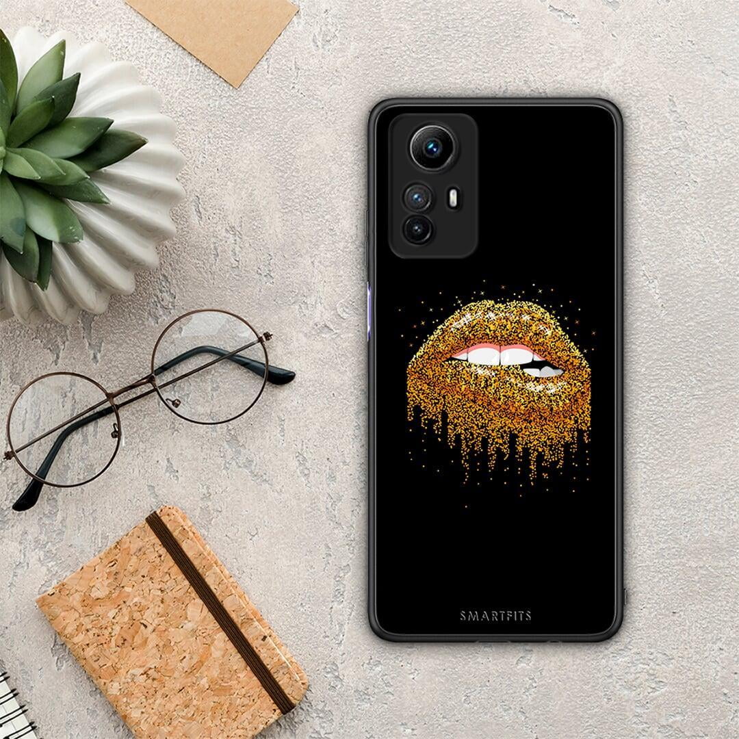 Θήκη Xiaomi Redmi Note 12S / Redmi K60 Pro Valentine Golden από τη Smartfits με σχέδιο στο πίσω μέρος και μαύρο περίβλημα | Xiaomi Redmi Note 12S / Redmi K60 Pro Valentine Golden Case with Colorful Back and Black Bezels