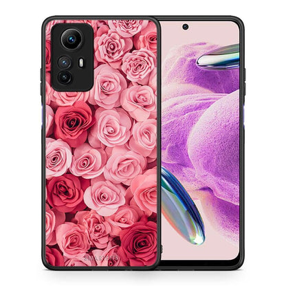 Θήκη Xiaomi Redmi Note 12S / Redmi K60 Pro Valentine RoseGarden από τη Smartfits με σχέδιο στο πίσω μέρος και μαύρο περίβλημα | Xiaomi Redmi Note 12S / Redmi K60 Pro Valentine RoseGarden Case with Colorful Back and Black Bezels