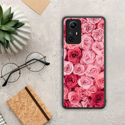 Θήκη Xiaomi Redmi Note 12S / Redmi K60 Pro Valentine RoseGarden από τη Smartfits με σχέδιο στο πίσω μέρος και μαύρο περίβλημα | Xiaomi Redmi Note 12S / Redmi K60 Pro Valentine RoseGarden Case with Colorful Back and Black Bezels