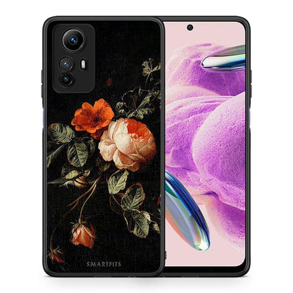Θήκη Xiaomi Redmi Note 12S / Redmi K60 Pro Vintage Roses από τη Smartfits με σχέδιο στο πίσω μέρος και μαύρο περίβλημα | Xiaomi Redmi Note 12S / Redmi K60 Pro Vintage Roses Case with Colorful Back and Black Bezels