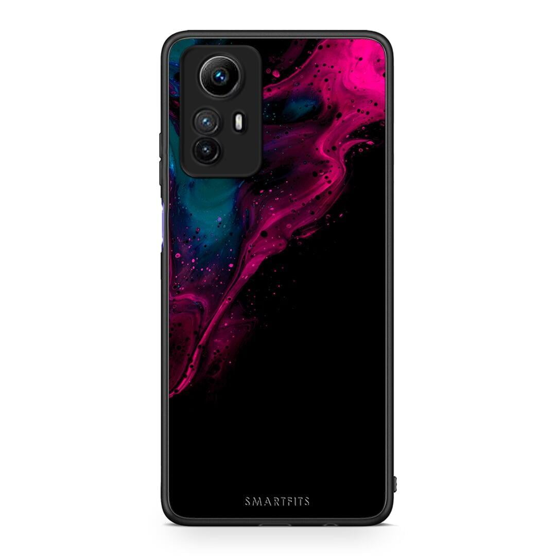 Θήκη Xiaomi Redmi Note 12S / Redmi K60 Pro Watercolor Pink Black από τη Smartfits με σχέδιο στο πίσω μέρος και μαύρο περίβλημα | Xiaomi Redmi Note 12S / Redmi K60 Pro Watercolor Pink Black Case with Colorful Back and Black Bezels