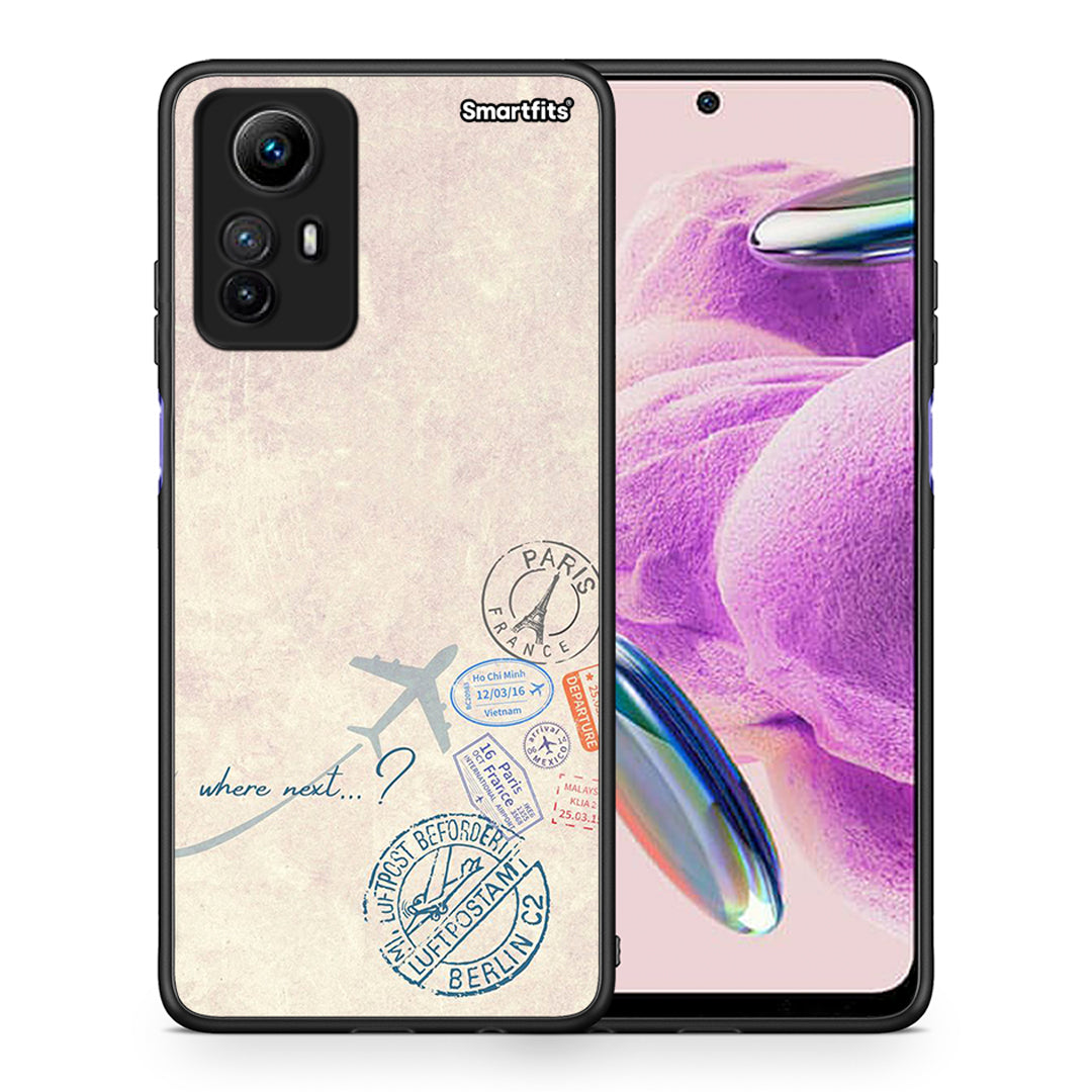 Θήκη Xiaomi Redmi Note 12S Where Next από τη Smartfits με σχέδιο στο πίσω μέρος και μαύρο περίβλημα | Xiaomi Redmi Note 12S Where Next Case with Colorful Back and Black Bezels