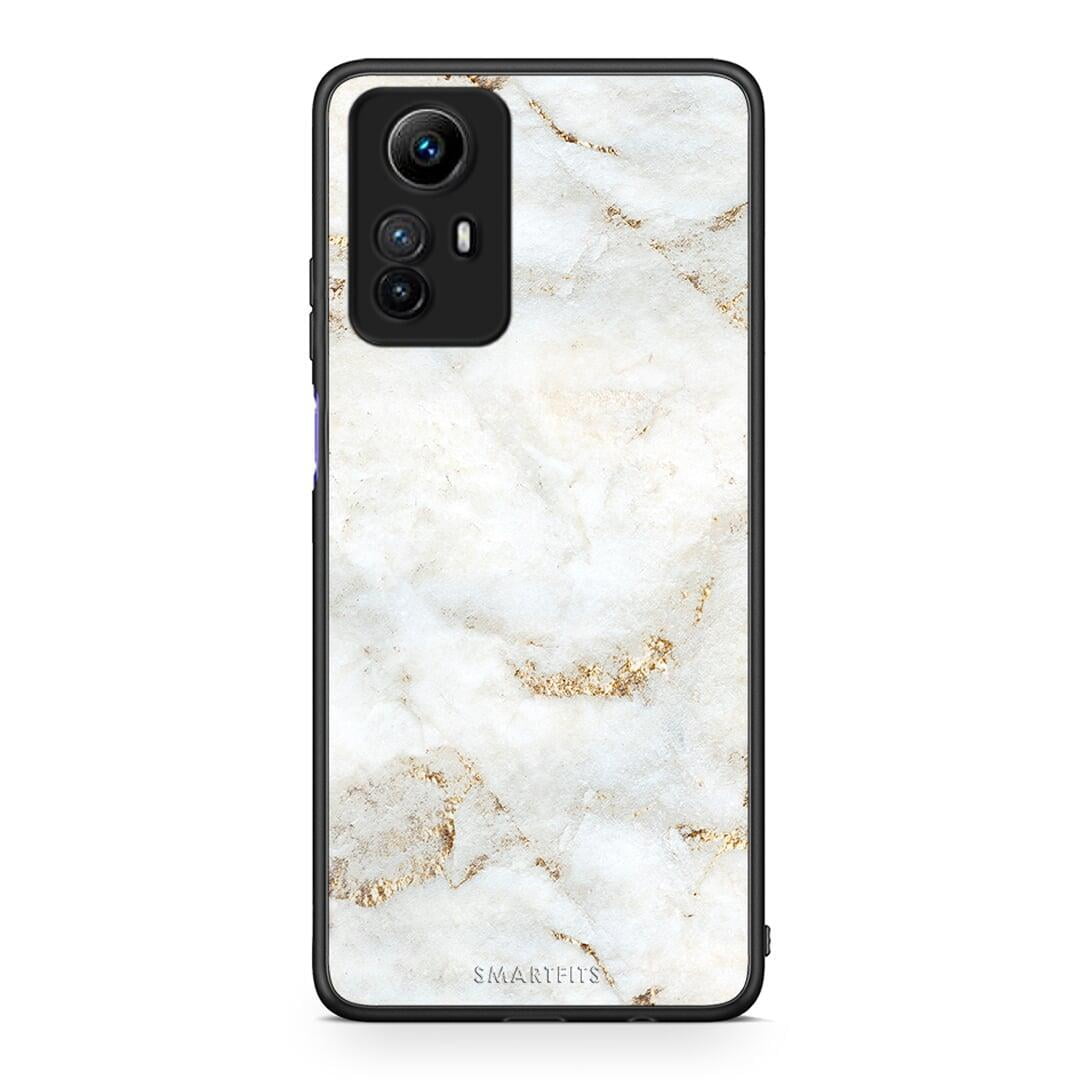 Θήκη Xiaomi Redmi Note 12S / Redmi K60 Pro White Gold Marble από τη Smartfits με σχέδιο στο πίσω μέρος και μαύρο περίβλημα | Xiaomi Redmi Note 12S / Redmi K60 Pro White Gold Marble Case with Colorful Back and Black Bezels