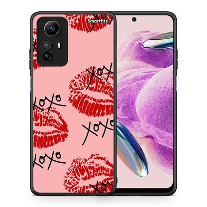 Θήκη Xiaomi Redmi Note 12S / Redmi K60 Pro XOXO Lips από τη Smartfits με σχέδιο στο πίσω μέρος και μαύρο περίβλημα | Xiaomi Redmi Note 12S / Redmi K60 Pro XOXO Lips Case with Colorful Back and Black Bezels