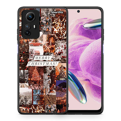Θήκη Xiaomi Redmi Note 12S / Redmi K60 Pro Xmas Collage από τη Smartfits με σχέδιο στο πίσω μέρος και μαύρο περίβλημα | Xiaomi Redmi Note 12S / Redmi K60 Pro Xmas Collage Case with Colorful Back and Black Bezels
