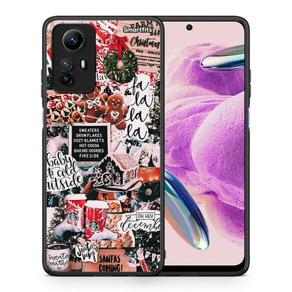 Θήκη Xiaomi Redmi Note 12S / Redmi K60 Pro Xmas Habbits από τη Smartfits με σχέδιο στο πίσω μέρος και μαύρο περίβλημα | Xiaomi Redmi Note 12S / Redmi K60 Pro Xmas Habbits Case with Colorful Back and Black Bezels