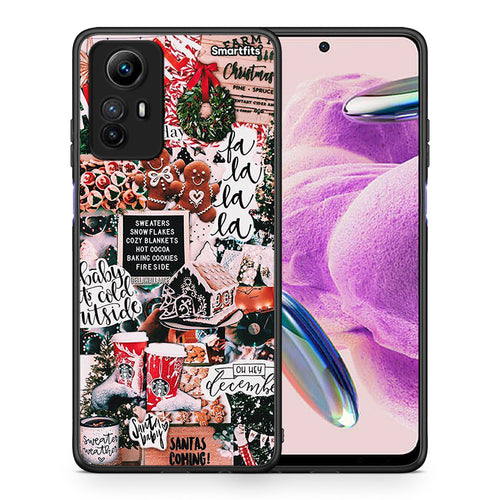 Θήκη Xiaomi Redmi Note 12S / Redmi K60 Pro Xmas Habbits από τη Smartfits με σχέδιο στο πίσω μέρος και μαύρο περίβλημα | Xiaomi Redmi Note 12S / Redmi K60 Pro Xmas Habbits Case with Colorful Back and Black Bezels