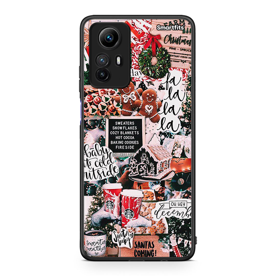 Θήκη Xiaomi Redmi Note 12S / Redmi K60 Pro Xmas Habbits από τη Smartfits με σχέδιο στο πίσω μέρος και μαύρο περίβλημα | Xiaomi Redmi Note 12S / Redmi K60 Pro Xmas Habbits Case with Colorful Back and Black Bezels