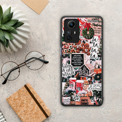 Θήκη Xiaomi Redmi Note 12S / Redmi K60 Pro Xmas Habbits από τη Smartfits με σχέδιο στο πίσω μέρος και μαύρο περίβλημα | Xiaomi Redmi Note 12S / Redmi K60 Pro Xmas Habbits Case with Colorful Back and Black Bezels