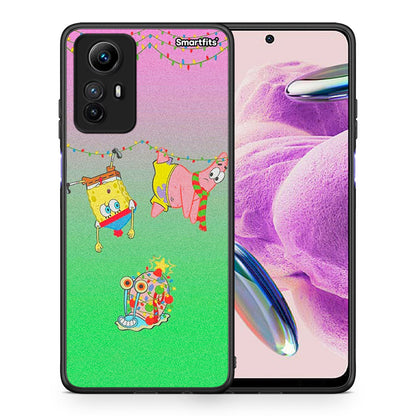 Θήκη Xiaomi Redmi Note 12S / Redmi K60 Pro Xmas Lights από τη Smartfits με σχέδιο στο πίσω μέρος και μαύρο περίβλημα | Xiaomi Redmi Note 12S / Redmi K60 Pro Xmas Lights Case with Colorful Back and Black Bezels