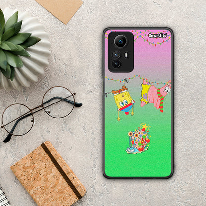 Θήκη Xiaomi Redmi Note 12S / Redmi K60 Pro Xmas Lights από τη Smartfits με σχέδιο στο πίσω μέρος και μαύρο περίβλημα | Xiaomi Redmi Note 12S / Redmi K60 Pro Xmas Lights Case with Colorful Back and Black Bezels