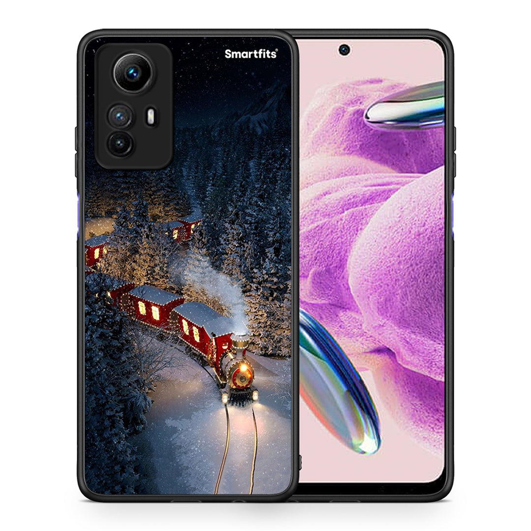 Θήκη Xiaomi Redmi Note 12S / Redmi K60 Pro Xmas Train από τη Smartfits με σχέδιο στο πίσω μέρος και μαύρο περίβλημα | Xiaomi Redmi Note 12S / Redmi K60 Pro Xmas Train Case with Colorful Back and Black Bezels