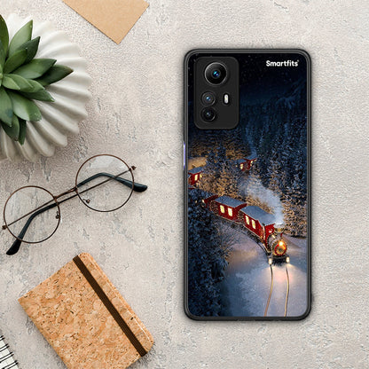 Θήκη Xiaomi Redmi Note 12S / Redmi K60 Pro Xmas Train από τη Smartfits με σχέδιο στο πίσω μέρος και μαύρο περίβλημα | Xiaomi Redmi Note 12S / Redmi K60 Pro Xmas Train Case with Colorful Back and Black Bezels