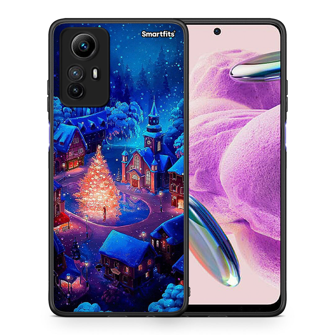 Θήκη Xiaomi Redmi Note 12S / Redmi K60 Pro Xmas Village από τη Smartfits με σχέδιο στο πίσω μέρος και μαύρο περίβλημα | Xiaomi Redmi Note 12S / Redmi K60 Pro Xmas Village Case with Colorful Back and Black Bezels