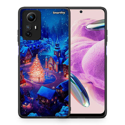 Θήκη Xiaomi Redmi Note 12S / Redmi K60 Pro Xmas Village από τη Smartfits με σχέδιο στο πίσω μέρος και μαύρο περίβλημα | Xiaomi Redmi Note 12S / Redmi K60 Pro Xmas Village Case with Colorful Back and Black Bezels