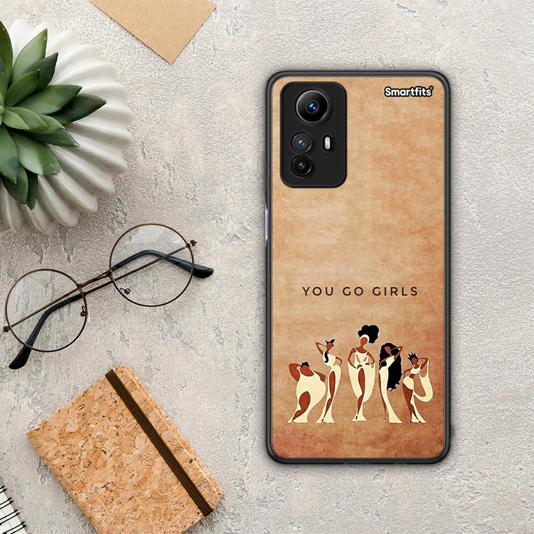 Θήκη Xiaomi Redmi Note 12S / Redmi K60 Pro You Go Girl από τη Smartfits με σχέδιο στο πίσω μέρος και μαύρο περίβλημα | Xiaomi Redmi Note 12S / Redmi K60 Pro You Go Girl Case with Colorful Back and Black Bezels