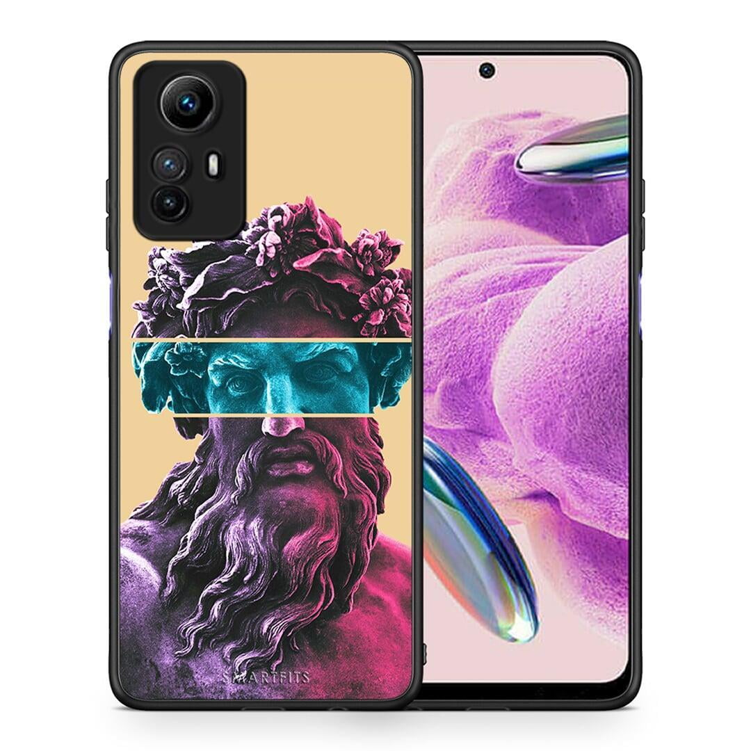 Θήκη Xiaomi Redmi Note 12S / Redmi K60 Pro Zeus Art από τη Smartfits με σχέδιο στο πίσω μέρος και μαύρο περίβλημα | Xiaomi Redmi Note 12S / Redmi K60 Pro Zeus Art Case with Colorful Back and Black Bezels