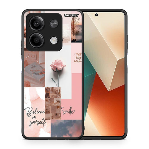 Θήκη Xiaomi Redmi Note 13 5G Aesthetic Collage από τη Smartfits με σχέδιο στο πίσω μέρος και μαύρο περίβλημα | Xiaomi Redmi Note 13 5G Aesthetic Collage case with colorful back and black bezels