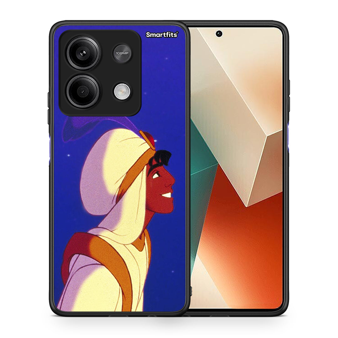 Θήκη Xiaomi Redmi Note 13 5G Alladin And Jasmine Love 1 από τη Smartfits με σχέδιο στο πίσω μέρος και μαύρο περίβλημα | Xiaomi Redmi Note 13 5G Alladin And Jasmine Love 1 case with colorful back and black bezels