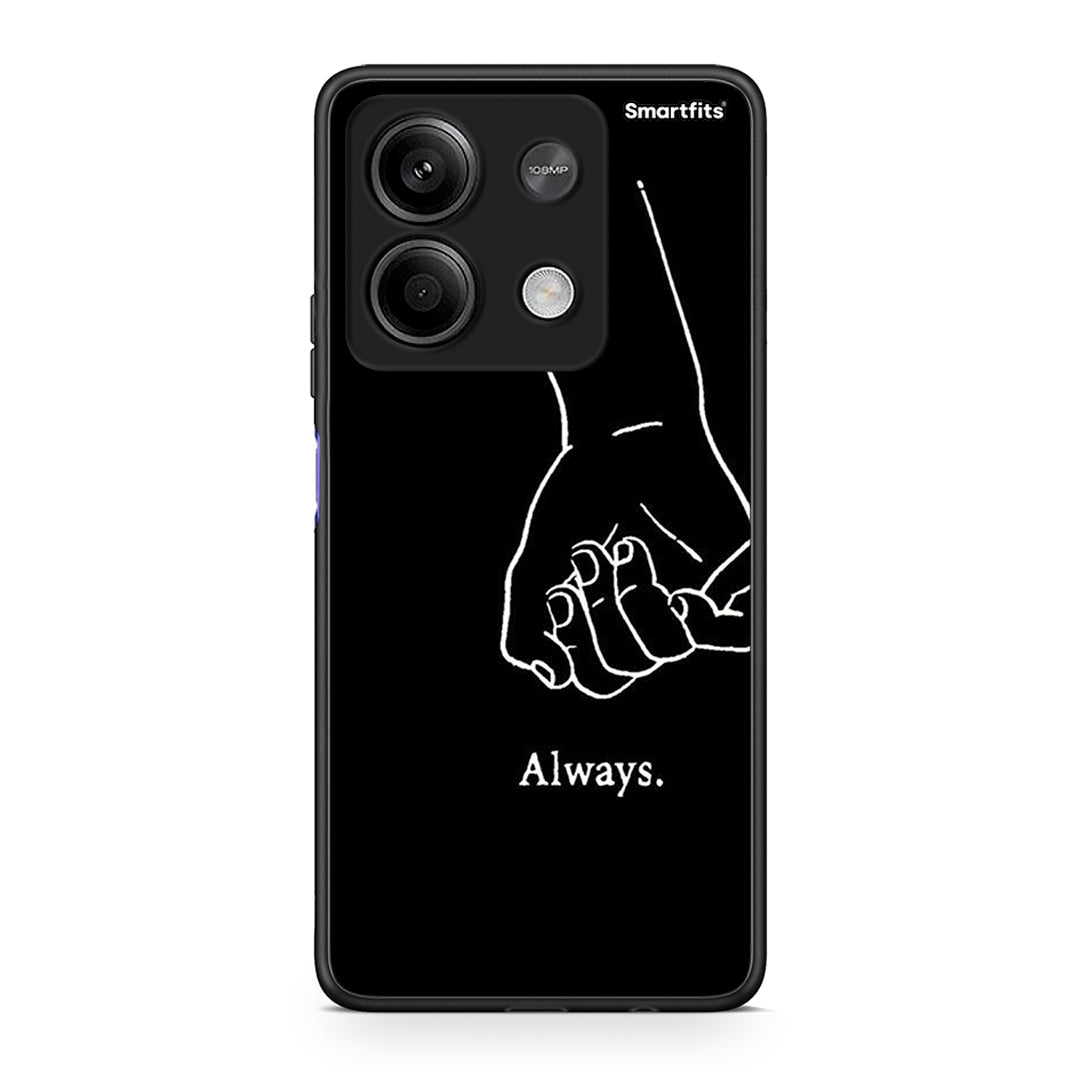 Xiaomi Redmi Note 13 5G Always & Forever 1 Θήκη Αγίου Βαλεντίνου από τη Smartfits με σχέδιο στο πίσω μέρος και μαύρο περίβλημα | Smartphone case with colorful back and black bezels by Smartfits