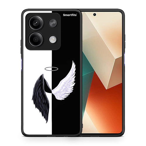 Θήκη Xiaomi Redmi Note 13 5G Angels Demons από τη Smartfits με σχέδιο στο πίσω μέρος και μαύρο περίβλημα | Xiaomi Redmi Note 13 5G Angels Demons case with colorful back and black bezels